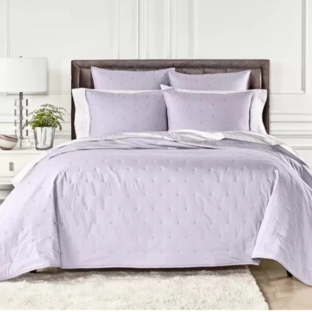 SKY TUFTED QUILTED CORE KING  COVERLET SET LILAC LAVENDER PURPLE SHAMS